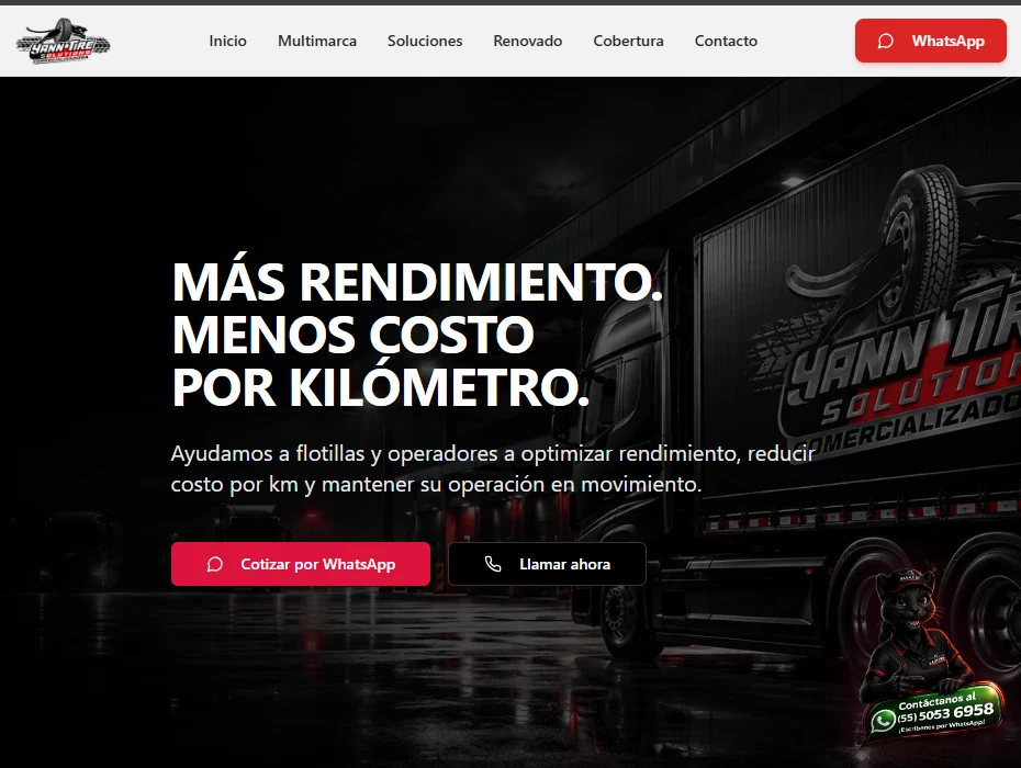 Sitio web de Yann Tire Solutions
